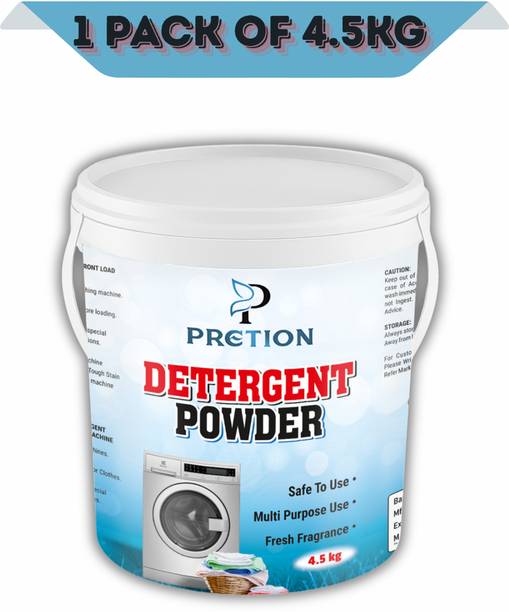 PRETION Bright Care Detergent Powder 4.5 kg Advanced Fabric Wash Detergent Powder (Fresh)
