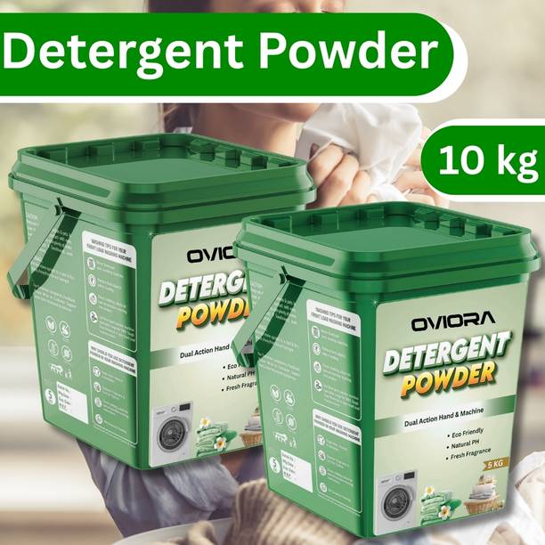 OVIORA Detergent Powder 10 Kg Bright Clothes Gentle On Fabric Fresh Laundry Detergent Powder (Fresh)