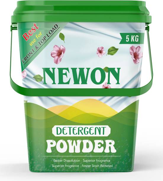 NEWON Double Power Detergent Powder - 5 Kg | Top Load & Front Load, Better wash Detergent Powder 5 kg
