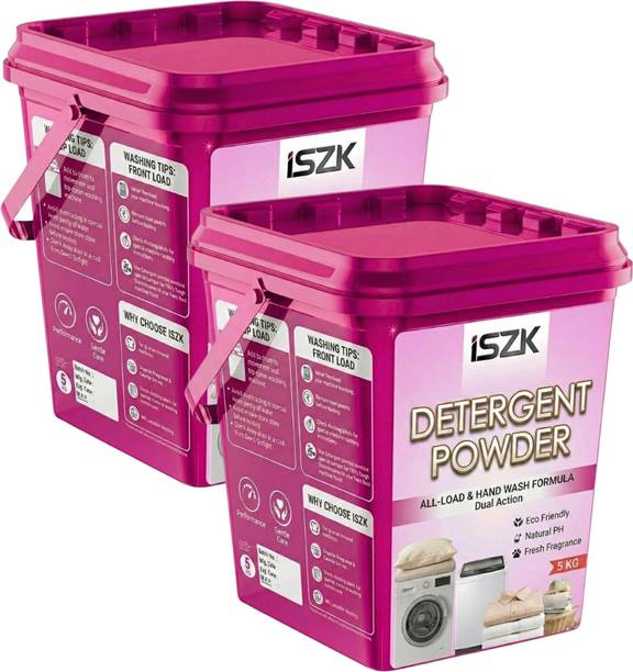 ISZK Detergent Powder 10kg Bright Max Advanced Detergent Powder with Fragrance Detergent Powder (ROSE)