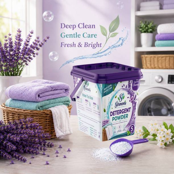 Sermons Advanced Matic Detergent Powder, Deep Clean Formula, Color Safe, 5 kg Detergent Powder (ACTIVE FRESH)