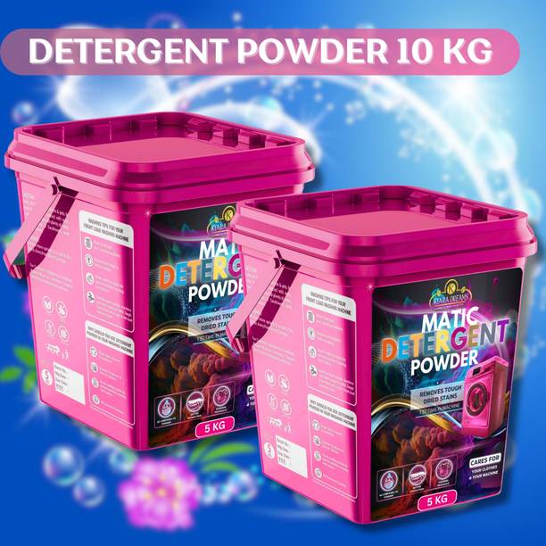 KYARA DREAMS Detergent Powder 10kg Fabric Friendly Fresh Smell Bright White Washing Detergent Powder (ROSE)