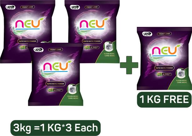 NEU Front Load Matic 3KG + 1KG Free Detergent Powder 4 kg
