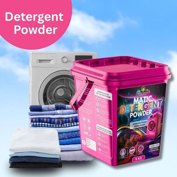 KYARA DREAMS Detergent Powder 5kg Quick Dissolve Formula Safe for Clothes and Washing Machine Detergent Powder (Fresh)