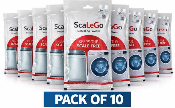 hias L G ScaL Go Descaling Washing Machine Cleaner Powder (Pack of 10) Dishwashi