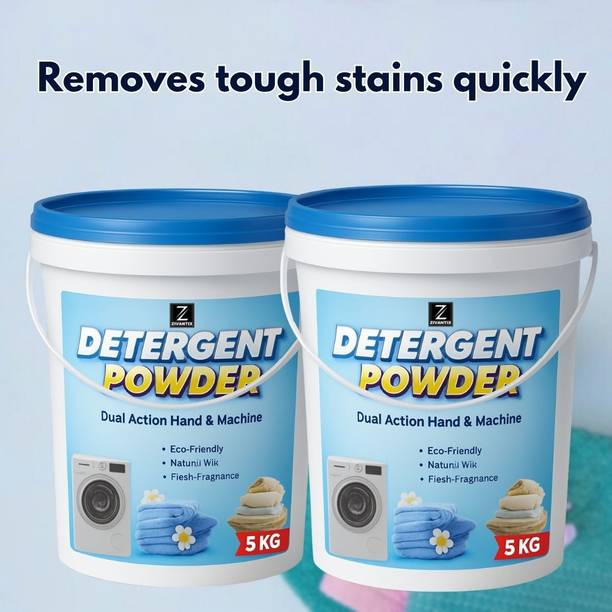 ZIVANTIX Detergent Powder 10 KG Ultra Clean Bright Laundry Detergent Powder (Fresh)