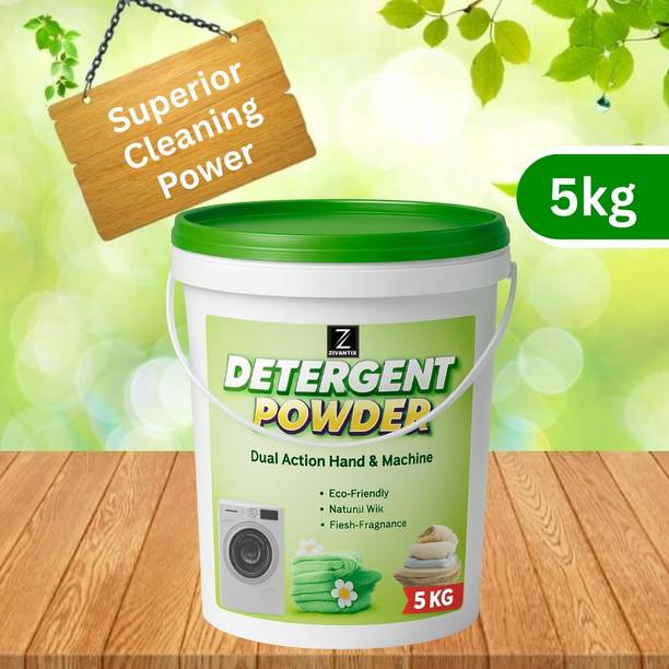 ZIVANTIX Detergent Powder 5 KG Quick Dissolve Foam Action Detergent Powder (Fresh)