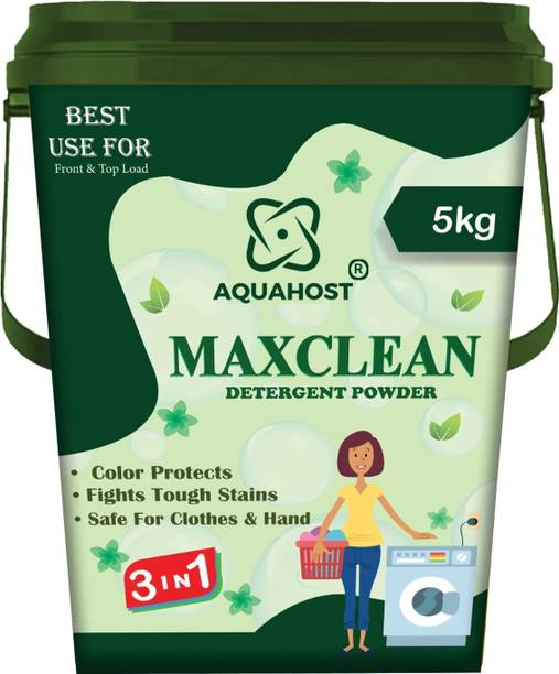 AQUAHOST Top Load & Front Load Washing Machine Detergent Powder 5 Kg Detergent Powder (Active Fresh)