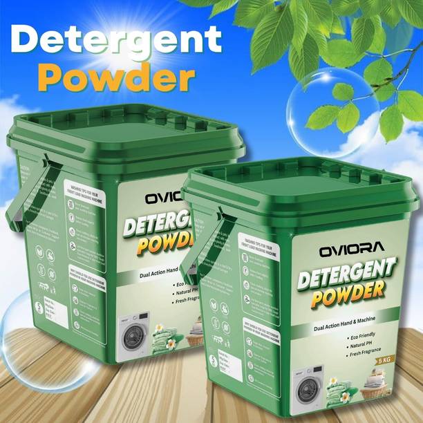 OVIORA Detergent Powder 10 Kg Super Clean Laundry Fresh Bright Clothes Shine Detergent Powder (Fresh)