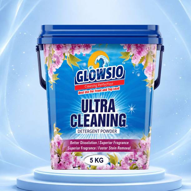 GLOWSIO Ultra_Cleanig_5kg Detergent Powder | Color Safe | Disolve Essily Deterge