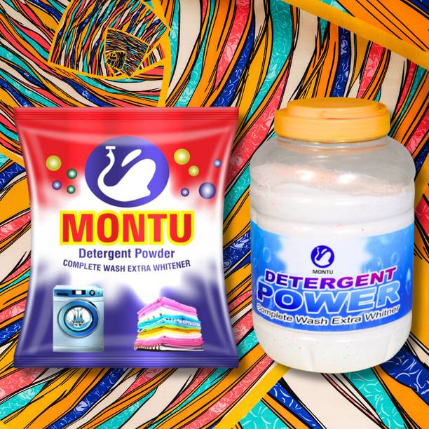 MONTU Detergent Powder/Surf Remove All Tough Stain Easily Gentle Washing Detergent Powder (lime and lemon)