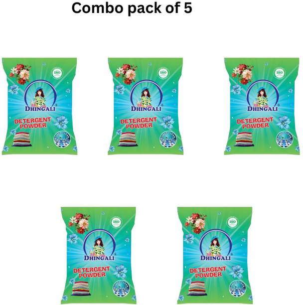 DHINGALI LAUNDRY DETERGENT POWDER PACK OF 5 Detergent Powder (FRESH)