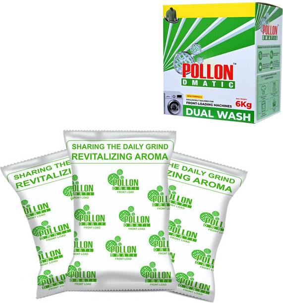 Pollon All Cloth cleaner Detergent Powder 6 kg EASY AND BETTER DISSOLUTION Detergent Powder (NA)