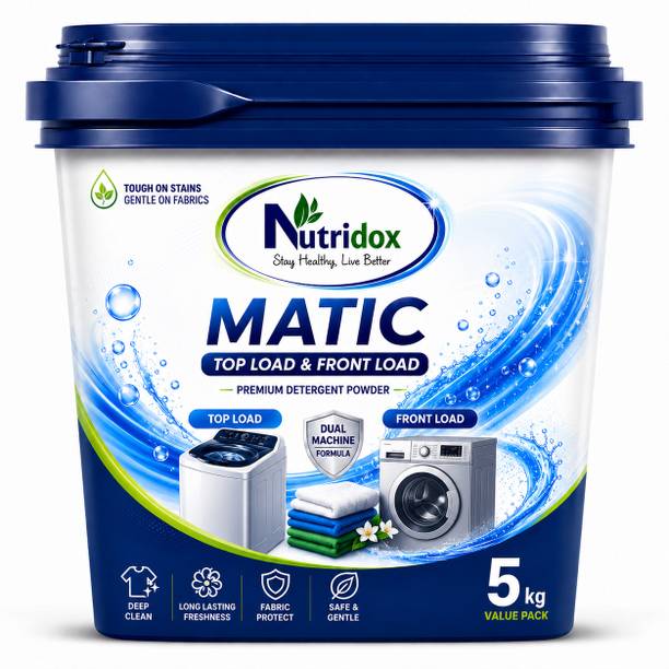 Nutridox Matic Laundry Detergent Powder 5 Kg | Dual Machine Formula, Premium Detergent Powder (Excel Fresh)