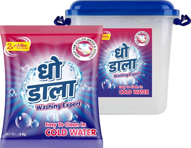 Dhodala Washing Expert Machine Wash Detergent|Removes Stain and Germs| Suitable For Top and Front Load Detergent Powder 4 kg