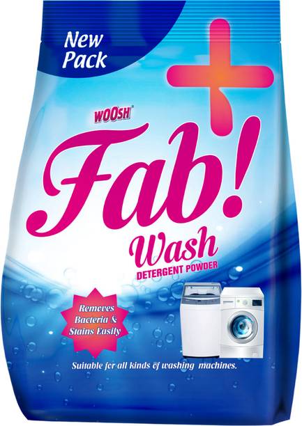 Woosh Fab! Wash Detergent Powder | Removes Tough Stains & Bacteria | Gentle on Hands | Detergent Powder (Fresh)