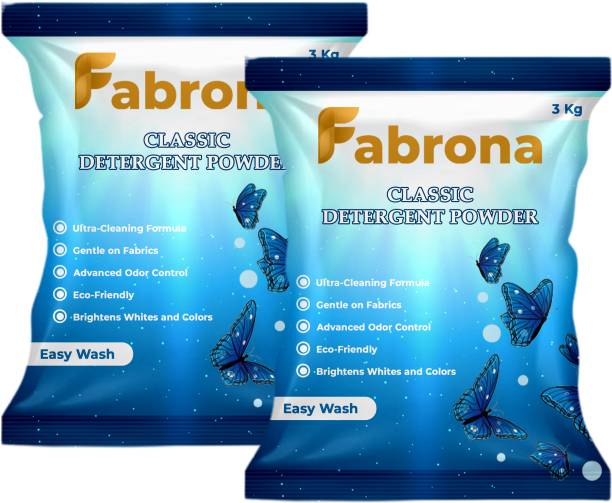 FABRONA Classic Detergent Powder For Top & Front Load machine, Better Clean Formula Detergent Powder 6 kg