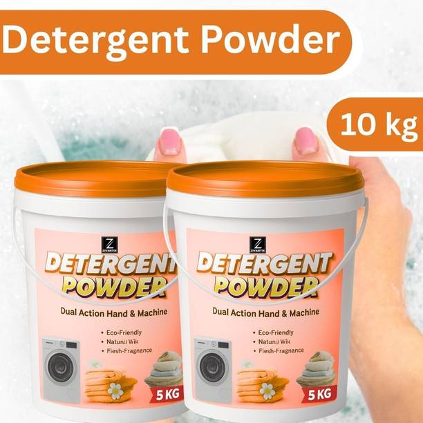 ZIVANTIX Detergent Powder 10 KG Tough Stain Removal Laundry Detergent Powder (Fresh)