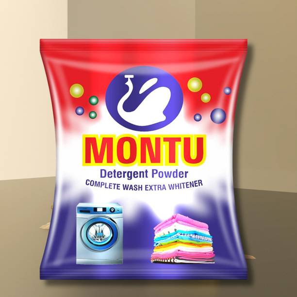 MONTU Washing Powder Remove Tough Stain Deep Clean 5KG Top/Front Load Washing Detergent Powder (lime and lemon)