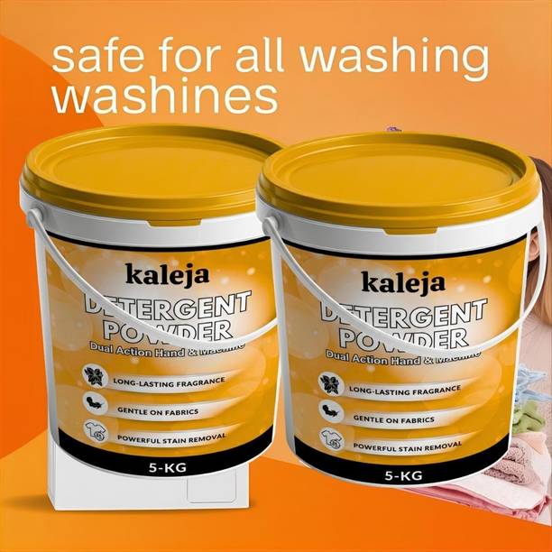 kaleja Detergent Powder 10 KG Front & Top Load Compatible Pack Detergent Powder (Fresh)