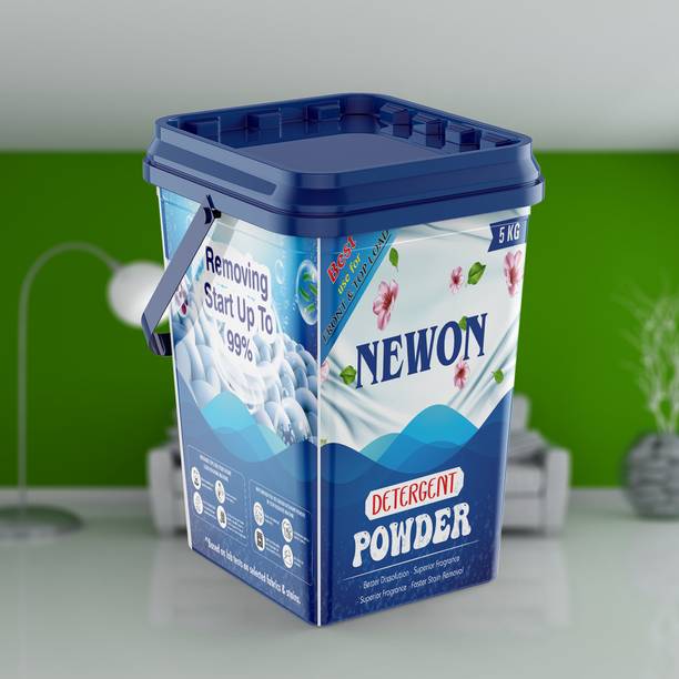NEWON STAIN_REMOVER_Detergent Powder 5Kg| Preserve Fabrics Shine | Color Safe Detergent Powder (Active Fresh)