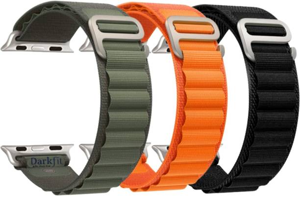 DARKFIT Alpine Loop Nylon Bands/Straps Compatible with Watch 49mm 45mm 44mm 42mm Men & Women, Adjustable Strap with Metal G-Hook Premium Strap for iWatch Ultra Series SE 8 7 6 5 4 3 2 1 (Only Alpine Loop Strap for Apple iWatch, Watch NOT Included) Smart Watch Strap