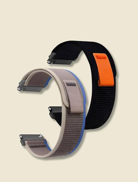 TooHype 22mm Trail Velcro Set 2 Watch Strap Quick-Adjust/Compatible Watch List In Photo 22 mm Fabric Watch Strap Multicolor