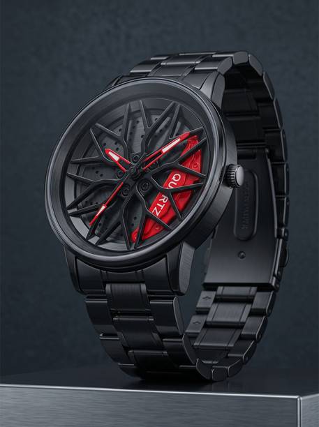 Spinner Men’s Rotating Wheel Dial Analog Watch A36 Car wheel watch | Rotating | Gyro | Spinner | Analog Watch  - For Men