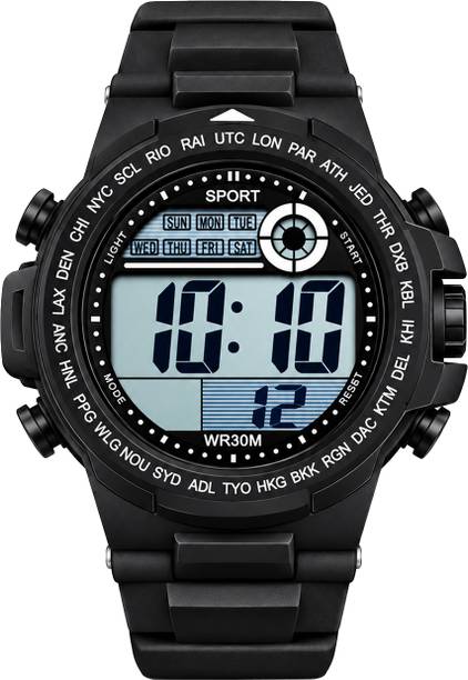 Time Up SPORTS MEGA DIAL WATCH 50 mm Big Dial Alarm & Stopwatch Function Fine-Quality Material Sports Digital Watch  - For Men