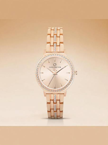 Carlington Iconic Series Premium Ladies Wrist Watches Analog Watch - For Women CT 2037 RoseGold