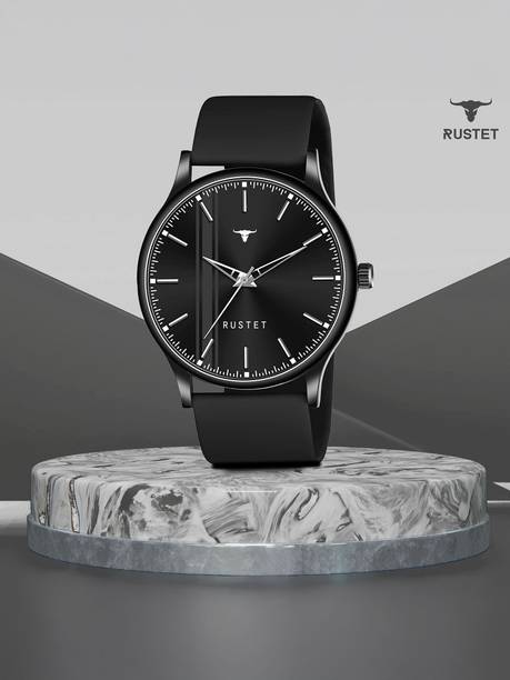 RUSTET LD-BK054-BLACK Softest Silicone Analog Watch  - For Men