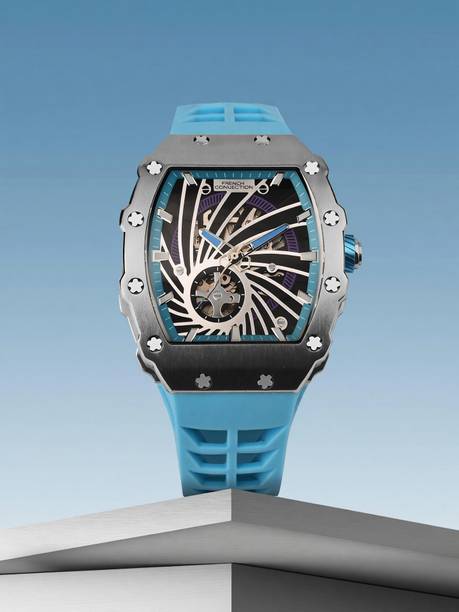 Quadra Rex Black Tonneau Dial | Men Blue Automatic Watch Analog Watch - For Men FCA08U