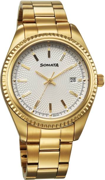 Sonata Festive 2.0 Quartz Silver Round Dial Men's Watch / Analog Watch - For Men 77198YM01