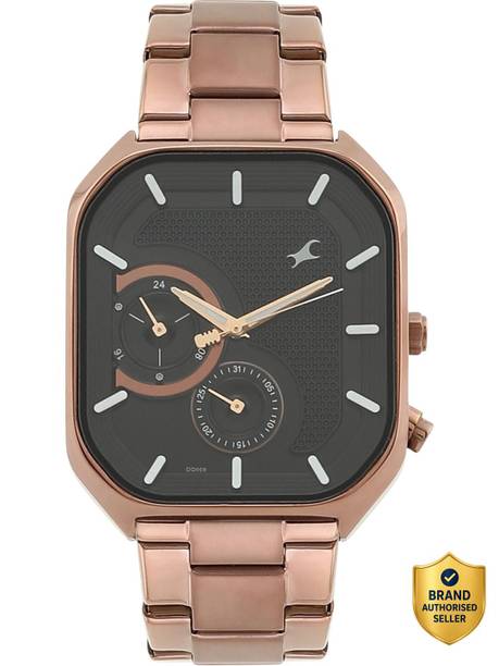 Groove Multifunction Black Dial Metal Strap Guy's Watch with Lume indices Analog Watch - For Men 3321QM02,NU3321QM02
