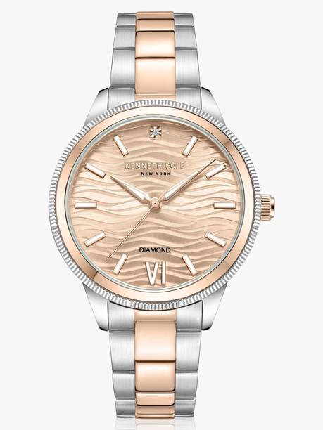 Kenneth Cole Rose Gold Dial Silver & Rose Gold Stainless Steel Strap Analog Watch - For Women KCWLG0017704LD,NTKCWLG0017704LD