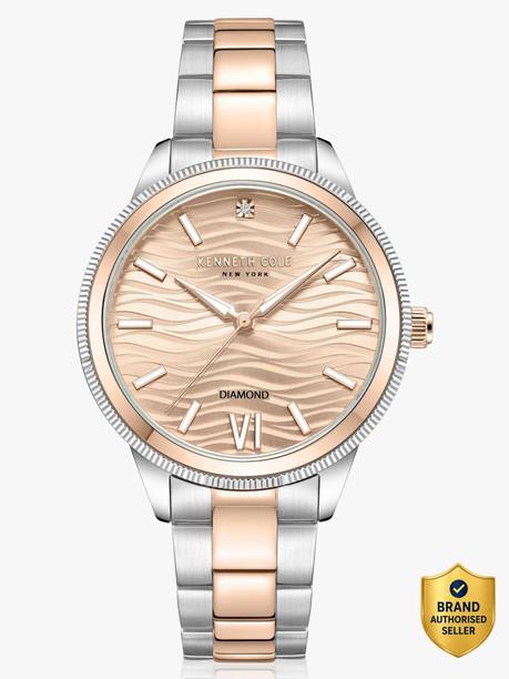 Kenneth Cole Rose Gold Dial Silver & Rose Gold Stainless Steel Strap Analog Watch - For Women KCWLG0017704LD,NTKCWLG0017704LD