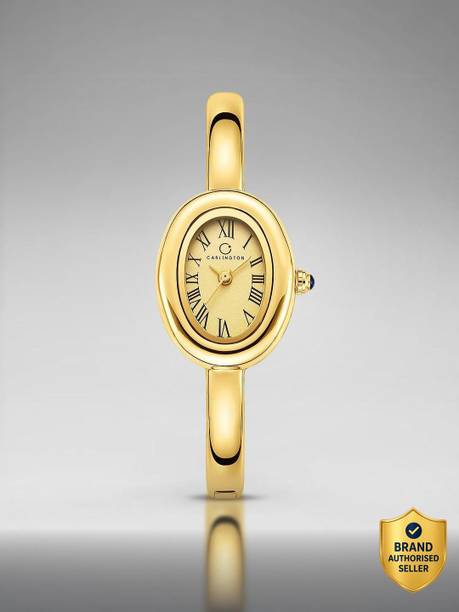 Carlington Diva Series Premium Ladies Wrist Watches Analog Watch - For Women CT 122 Golden