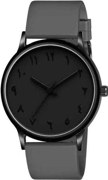 Analog Watch  - For Men & Women Trending Analog Arabic Dial Dark Grey Color Silicone Strap Fast Selling Watch