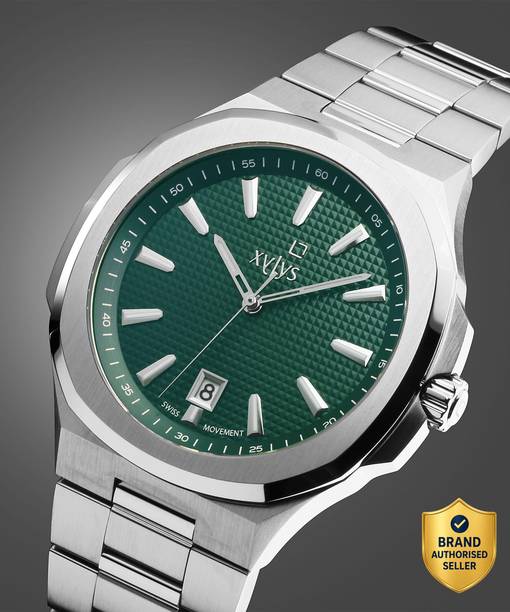 Xylys SwiStainless Steel Green Dial Silver Stainless Steel Strap Analog Watch - For Men 40058SM02E,NT40058SM02E,NT40058SM02E,NU40058SM02E