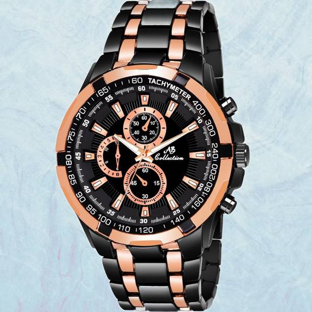 house of common AB-1011 RoseGold Dual Tone Chronograph Scratch Resistance Analog Watch  - For Men