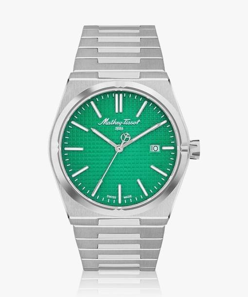 Swiss Made Quartz Green Dial Analog Watch - For Men H117AV