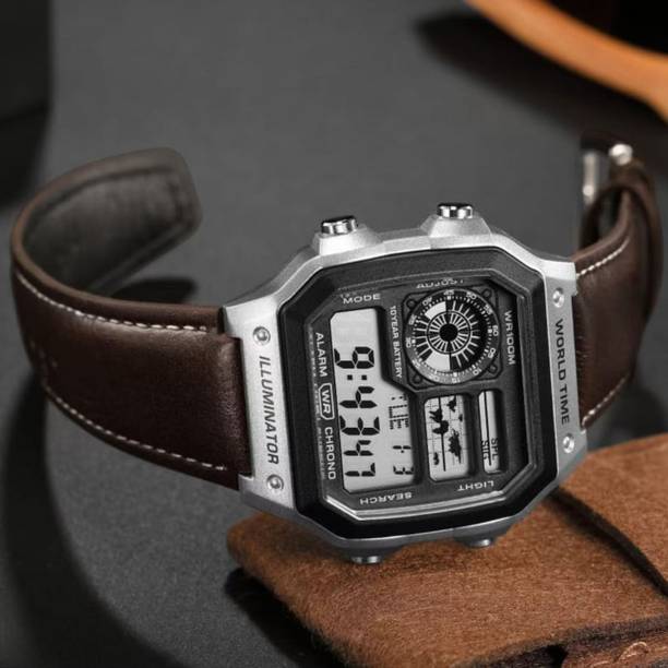 Trendy Small Square Dial Unisex Multifunction Sports Digital Watch Digital Watch - For Men & Women Sports Digital Watch