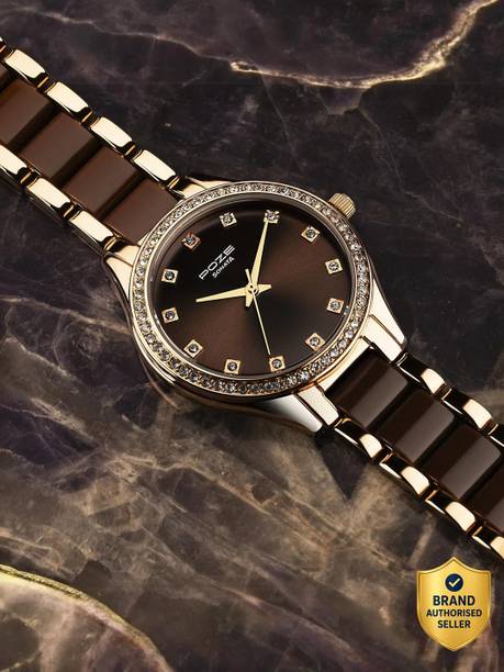 Sonata Poze Brown Dial RoseGoldMetal & BrownPlasticStrap Analog Watch - For Women SP80054KD02W