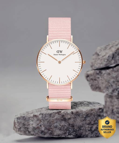 Classic Rosewater White color Round - 36 mm diameter Analog Watch  - For Men & Women DW00100315