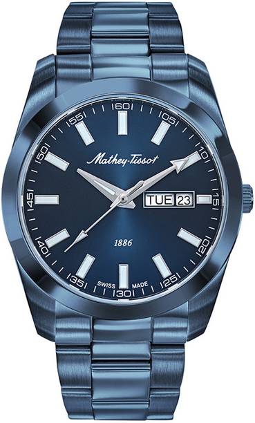 Swiss Made Quartz Blue Dial Analog Watch  - For Men H453BUM