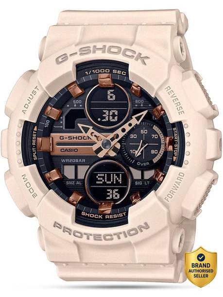 G-SHOCK Black Dial Pink Resin Strap Analog-Digital Watch - For Women G1061 (GMA-S140M-4ADR)