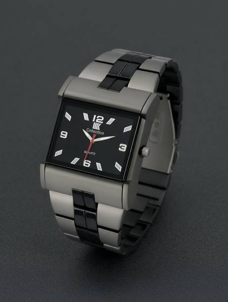 Men's Watches Black Studded Big Dial with Multicolor Metallic Heavy Chain Strap Analog Watch  - For Men 027M