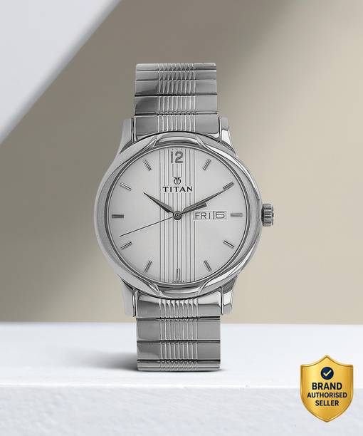 Titan Bandhan Silver Dial Silver Stainless Steel Strap Couple Analog Watch  - For Couple NT15802490SM03,NU15802490SM03