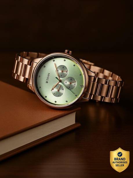 Purple Razzle Dazzle Green Dial Stainless Steel Strap Analog Watch - For Women 2648QM03,NU2648QM03