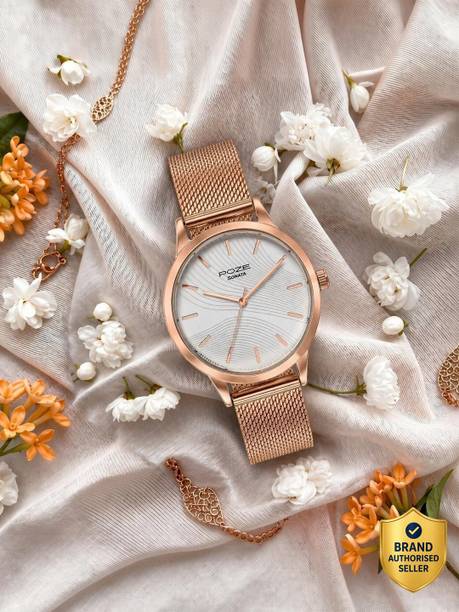 Poze 9 Quartz White Dial IPG Strap Analog Watch - For Women SP80190WM02W